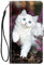 ChoosEU Coque pour Huawei P30 Lite Housse Cuir avec Silicone Etui Portefeuille Antichoc Étui à Rabat et Folio Magnétique Support Stand Fonction élégant Motif pour Filles Femmes - Chat C