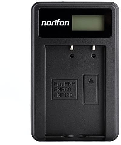 Norifon NP-60 LCD USB Charger for Fujifilm FinePix 50i, 601, F401, F410, F601, M603 Cameras and More - 7.2V Output