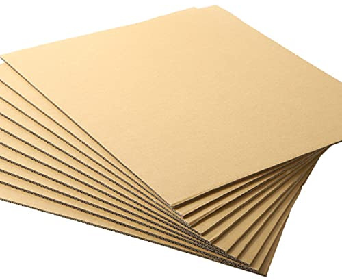 Bercoor Corrugated Cardboard Sheets, 8.5 x 11 Inch Flat Cardboard Sheets Craft, Thick Cardboard Squares for Packing, Mailing and DIY Crafts, Pack of 25