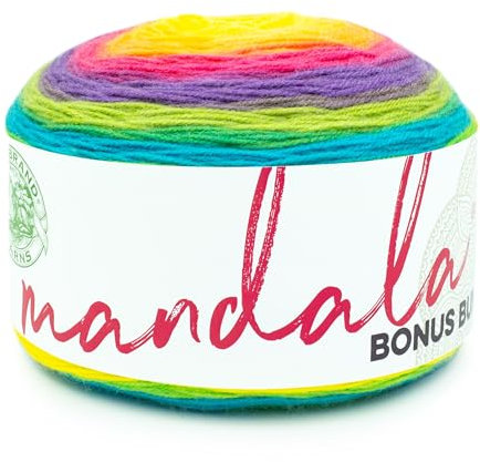 Lion Brand Yarn Mandala Bonus Bundle Garn, Garn zum Stricken, Häkeln und Basteln, 1 Knäuel, Gnome