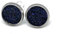 HAPPY CROWNS Edelstahl Ohrstecker silber 10 mm | Leder Ohrringe schwarz Glitzer | Schmuck Unikate aus Deutschland | Nickelfreier Ohrschmuck | Kunstleder Lederimitat | Vegan & Handmade