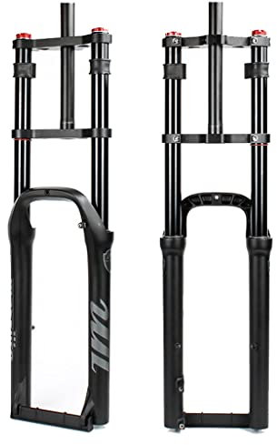 TOMYEUS Forcelle Ammortizzate Bici 26 Pollici 135mm in Discesa 4.0 Forcella Aria Fat Bike 20 Pollici Forcella MTB E-Bike 1-1/8” Freno a Disco Escursione 170mm 2950g (Size : 20 inch)