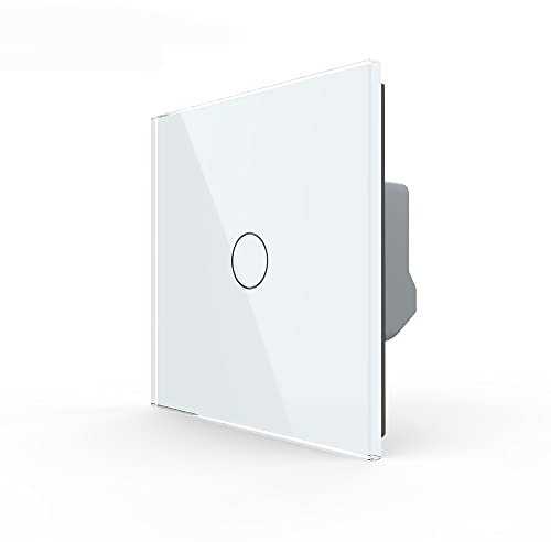 Livolo dimmbarer Wechselschalter Kreuzschalter Dimmer Lichtschalter mit Glasblende in Weiß