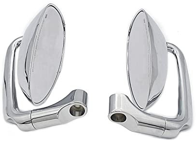 Rückspiegel Motorrad CNC Rückspiegel 8mm 10mm M8 M10 Universal Rückspiegel Für Harley Für Cruiser Für Chopper Für Touring Lenkerendenspiegel (Color : Chrom)