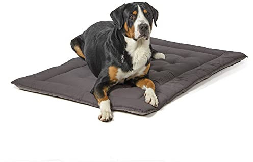 Wallace & Jones | Wendedecke pflegeleicht waschbar bis 95°C - gepolsterte Indoor/Outdoor Liegedecke für Hunde | XL - 130 x 90 cm - Hellgrau/Dunkelgrau
