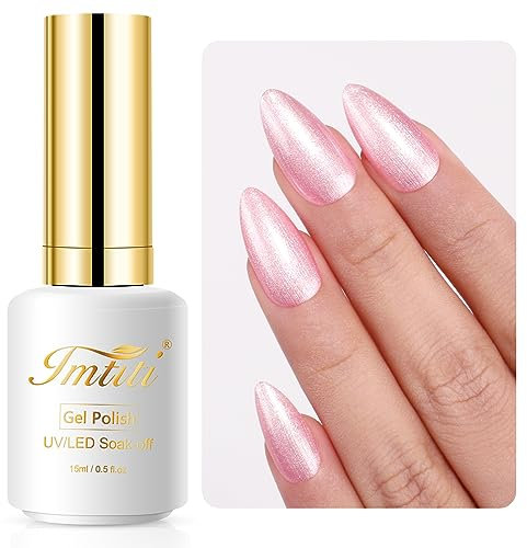 Vernis à ongles en gel, 1 pcs 15 ml de couleur perle rose clair trempage de la LED UV Nail Gel Polish Nail Art Starter Manucure Salon Diy à la maison Lampe à ongles nécessaires