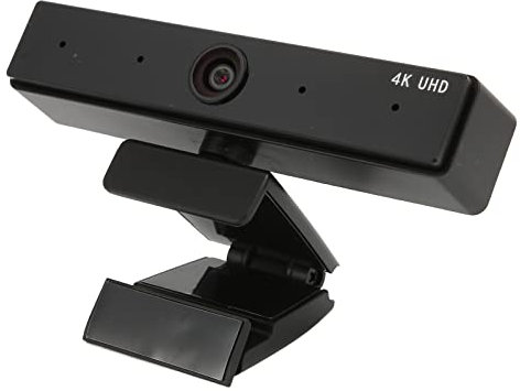4K Webcam, Ultra 4K HD Videoanrufe, Zwei Omnidirektionale Mikrofone, Verzerrungsfreies 1/2,8 Zoll CMOS HD Objektiv, Weites Sichtfeld, USB Webkamera für PC/Laptop/Tablet, für Android/Linux