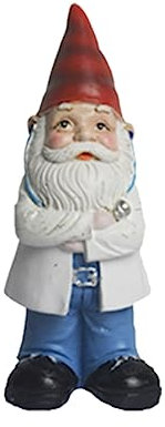 Jannity Gartenzwerg Statue Ornamente, verschiedene Karriere-Ornamente, Dekoration, für Terrasse, Hof, Rasen, Balkon, Innenbereich, Tischdekoration (Arzt)