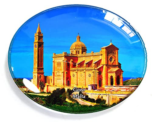 Gozo Malta Magnet für Kühlschrank, Gefrierschrank, Souvenir, Dekorationen, oval, Kristallmagnet, Küche, Whiteboard