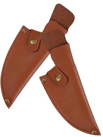 BESTonZON 2st Bärtige Fleischermesser Messerschutz Aus Leder Scheide Für Kochmesser Bärtige Metzger Taschenmesserhalter Fleischerbeil Ärmel Ausbeinmesserhüllen Kunstleder Küchenmesser Pu