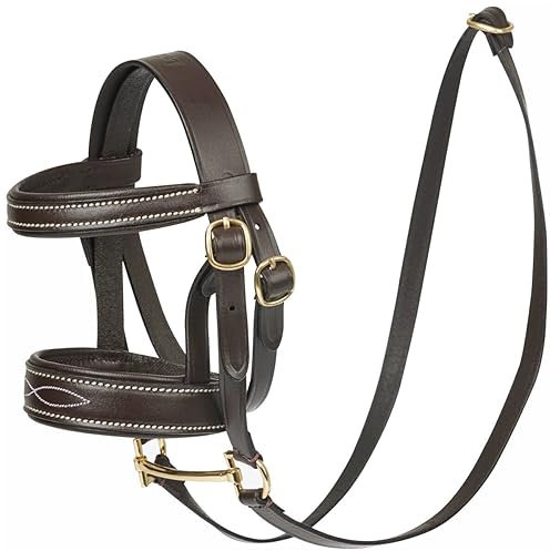 LeMieux Toy Pony Trensenzaum braun - Echtes Design mit Metallgebiss und Lederzügeln - Lernspielzeug - Geeignet für Kinder ab 8 Jahren