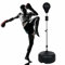 TRIEBAN Punchingball Boxstand 120-160cm Höhenverstellbarer Standbox-Trainer inkl. Boxbirne Erwachsene Punchingball Boxbirne Bounce Back Faster Boxbag (schwarz)