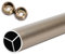 BBHW Kleiderstange Schrank Runde Kleiderstange im Mattierten Design, Abnehmbare Garderobenstange, Robuster Kleiderständer aus Rohr mit Halterung (Color : Champagne, Size : 100cm(39 3/8) Length)