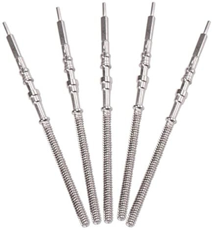 Kopinma 5-Teiliges Uhrwerk Uhr Stahl Kronenschaft-Set, Passend für NH35, NH36, NH38, NH39 Uhrwerke - Premium Uhrersatzteile für präzise Zeitmessung