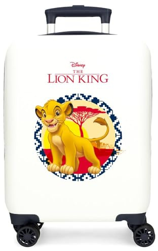 Disney Der König der Löwen Simba & Friends Hartschalenkoffer für Kinder, seitlicher Kombinationsverschluss, 4 Räder, Handgepäck ist aus ABS, einem Starren und leichten Material., Löwe, Koffer 50