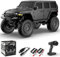 RACENT Voiture Télécommandée Camion Tout-Terrain, Camion Pick-up 4WD Étanche Jouet RC pour Tous Terrains, Véhicules 2.4GHz pour Garçons et Filles (Noir)