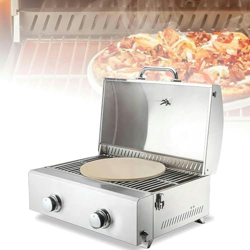 Cuisinière À Pizza À Gaz Commerciale, Machine À Pizza De Comptoir De 12 Pouces, Cuisinière À Collation Multifonctionnelle En Acier Inoxydable À Une Couche Extérieure, Équipement De Cuisson Au Four