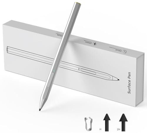 Stylet pour Microsoft Surface, avec sensibilité à la pression 4096, bouton latéral gomme, compatible avec Surface Pro 9/8/7/7+/6/5/4/X, Surface Go/2/3, Duo/Duo2, Surface Book/2/3, Surface Laptop