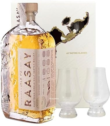 Isle of Raasay Single Malt Scotch Whisky - Batch R-02.1 mit 2 Glencairn Gläsern