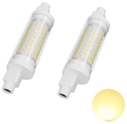 R7S LED Lampe 78mm 7W,Warmweiß 3000K 700lm,Doppelendige J Typ Flutlichter,AC220-240V, Leuchtmittel Stablampe,Wände Sicherheit Böden Glühbirnen,R7S Maislampe,Nicht Dimmba(Natürliches Weiß,78mm 2pcs)