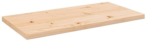 ZEYUAN Tablero de Mesa Rectangular Madera Maciza Pino 80x40x2,5 cm, Encimera Cocina, Tableros De Madera, Table Salon, Encimera De Madera