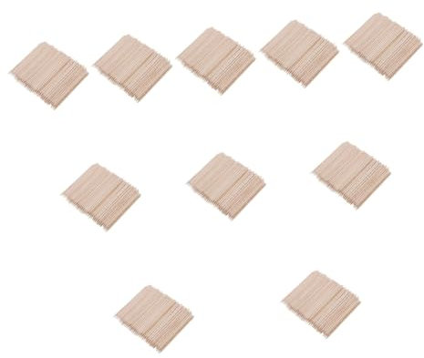 Gogogmee 1000pcs Nail Art Wood Sticks Cuticle Pusher Remover Hard Wood for Gel Nails Orange