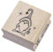 Artoz Stempel – Holzstempel – „Wichtel“ – 40 x 40 mm – Motivstempel zum Kartenbasteln für Weihnachten, Einladungen, Grüße