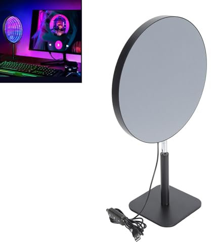 Annadue 3D Tunnel Spiegelleuchte Rund, USB betriebenes LED Unendlichkeits Spiegellicht mit APP Fernbedienung, 3D Spiegel Wand Desktop Lampe, Zuhause, Party, Halloween,