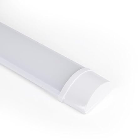 BARCELONA LED - Pantalla, Luminaria de Alta Potencia - 18W, 60 cm - IP20 Barra 6500K Luz Fría, Regleta Para Espacios Comerciales, Oficinas, Supermercados, Aparcamientos