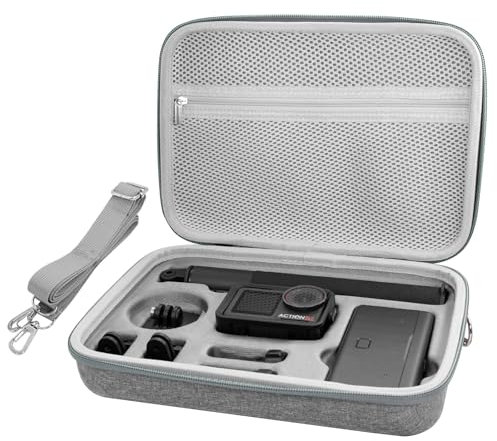 REYGEAK Osmo Action 5 Pro Tasche Case Hartschalentasche Reisetasche Tragetasche Für DJI Action 3/Action 4/ Action 5 Pro Kamera Zubehör (große Größe)