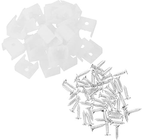 Angoily 100 Piezas Clip Para Barra De Luz Led Clip De Plástico Para Tiras De Luces Para Luces De Cinta Para Instalación Pared o Techo