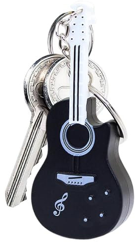 Porte-clés de guitare jouable avec musique | Porte-clés musical pour la plus petite guitare du monde | Porte-clés musical pour homme, la plus petite guitare en
