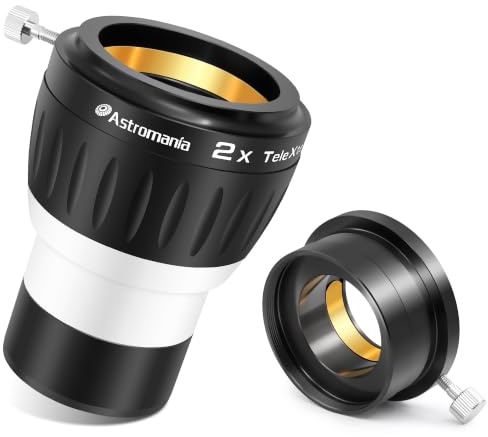 Astromania Barlowlinse 2X, 4 Elemente FMC High Power Premium Barlow Objektiv 5,1 cm