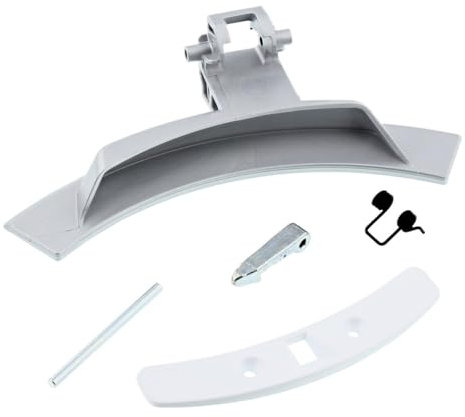 ERICAMBI® Kit Maniglia Apertura Oblò Lavatrice - Compatibile con Electrolux, AEG, Zanussi 4055136693 - Ricambio Completo con Molla, Leva e Perni - Dimensioni 192x60 mm