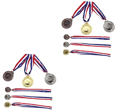 iplusmile 2 Set Medaglie per Sportivi Medaglie per Scolastiche E Spettacoli 6 Pezzi*2