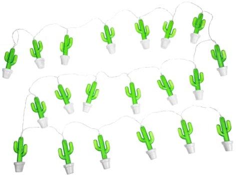 GLEAVI Cactus Shape USB String Lights LEDs Hanging Lights for Home Decor Garden and Parties Create Warm Romantic Atmosphere with Cute Cactus Design