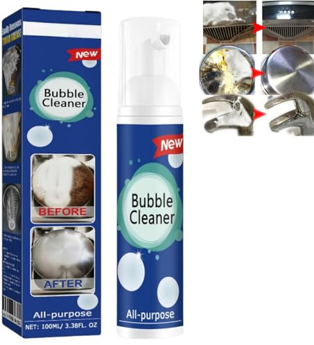 Highly Effective Oil Breakdown Foaming Spray, Oven And Grill Cleaner Heavy Duty Non Toxic Fume Free, Stove Clean For Gas Stove Top, Cabinet Cleaner Degreaser, Oil Stains Clean Up Kitchen (1)