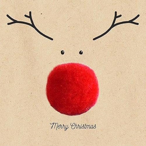 100 Weihnachtsservietten - Verschiedene Motive - Hochwertige Papierservietten - Mehrlagiger Zellstoff oder Airlaid Perfekt für Weihnachten, Advent & Festtage (25 cm - Big red Noise)
