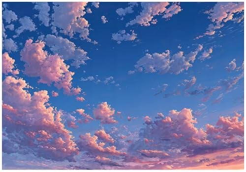WallArena Vlies Fototapete - Wolken - 200x140 cm - Fototapeten - Tapeten - für Wohnzimmer Schlafzimmer - Vliestapete Wandtapete Tapete 3D Effekt- inkl. Kleister - Himmel