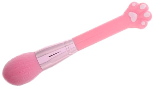 TIKODIDA Pinceau à Poudre de Maquillage Rose de Patte de Chat, Manche Long Confortable, Nylon et Plastique, Voyage Maquillage du Visage