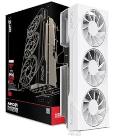 XFX Swift AMD Radeon RX 9070 GRE Weiß Gaming Edition mit DREI Lüftern, 12 GB GDDR6, HDMI, 3 DP, AMD RDNA™ 4 (RX-97GRE29W7)
