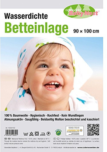 Odenwälder BabyNest Betteinlage Molton weiss Größe 90x100 cm