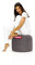 Fatboy Point Hocker Stonewashed Grau, Baumwolle, 47 x 47 x 52 cm (LxBxH)
