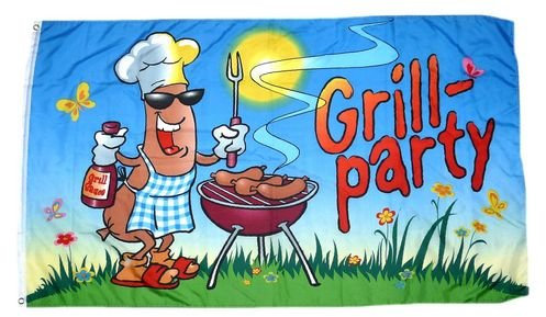 Flagge/Fahne Grillfahne Grill Party 60 x 90 cm
