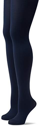 Hudson Damen Strumpfhosen Simply 40 2-Pack semi-blickdicht matt Marine 0335 42-44