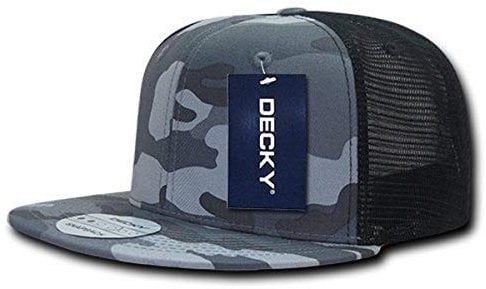 Decky 1055-uub Baumwolle Flat Bill Trucker, Urb/BLK, Urban/Urban/Schwarz