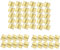 RZDEAL 50 PCS Mini Brass Hinge Hardware 180 Degree Rotation for Dollhouse Miniature Furniture Cabinet Closet(DIY)