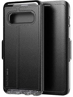 tech21 Protective Wallet Case for Samsung Galaxy S10 Magnetic Closing Cover with Card Storage - Evo Wallet - Black