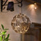 Lights4fun Bola Solar en Rattan Luminoso con 30 LED Blancos Cálidos de 20cm para Exteriores