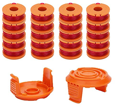 Lot de 20 bobines de Rechange pour Tondeuse WA0010 (20 bobines + 2 Capuchons)